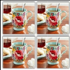 💜 New Pioneer Woman Sweet Romance Blossoms Set of 4 Mugs